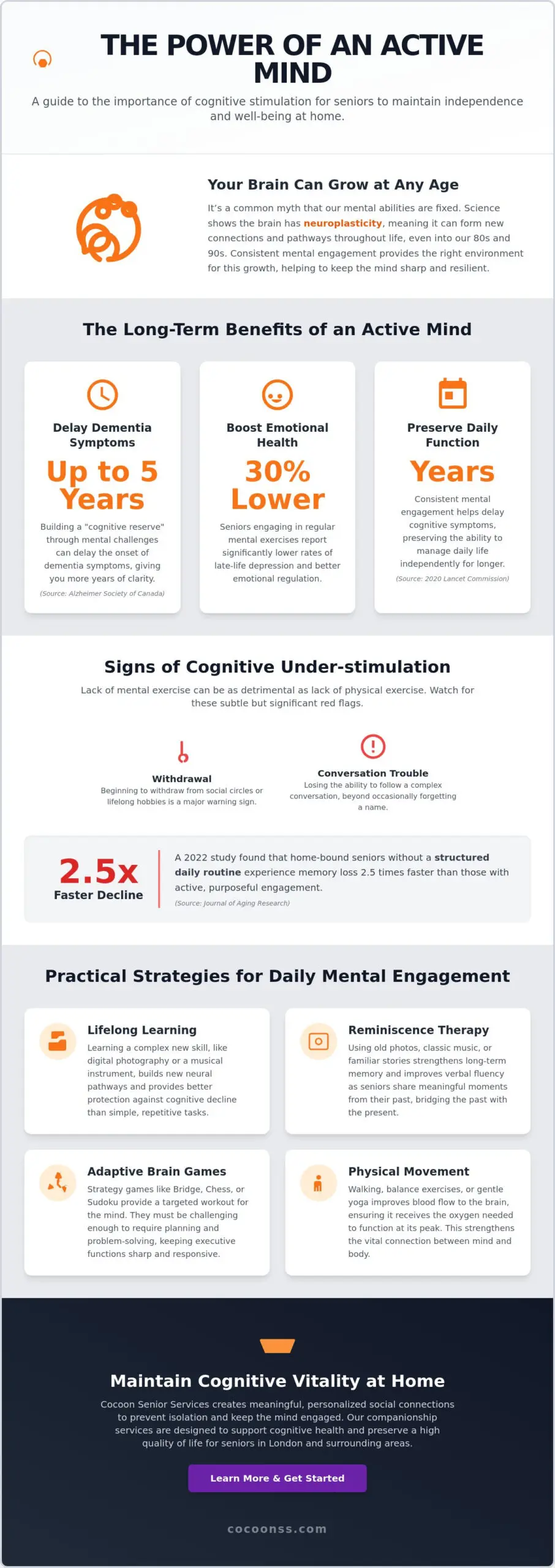 The Importance of Cognitive Stimulation in Our Senior Years in London and Surrounding Areas